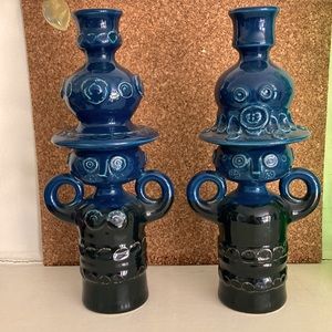 Vintage Rosenthal Bjorn Wiinblad Candlesticks Man Woman